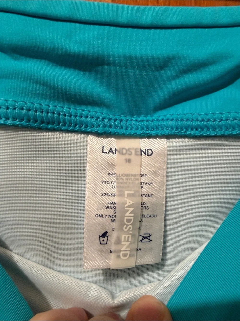 NWT Lands' End Floral Gingham Blouson Tankini Top and Swim Skort